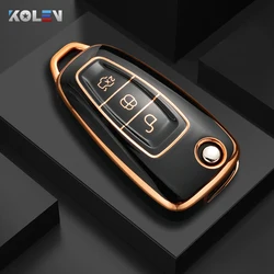 Fashion TPU Car Remote Key Case Cover Shell For Ford Focus 2 3 C-Max S-Max Fiesta Mondeo Kuga Ecosport Ranger Escape Galaxy Fob