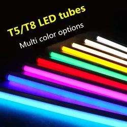 Tubo de luz led fluorescente t8/t5 com integração, lâmpada led de 2835 smd, 300mm e 600mm, branco quente/frio