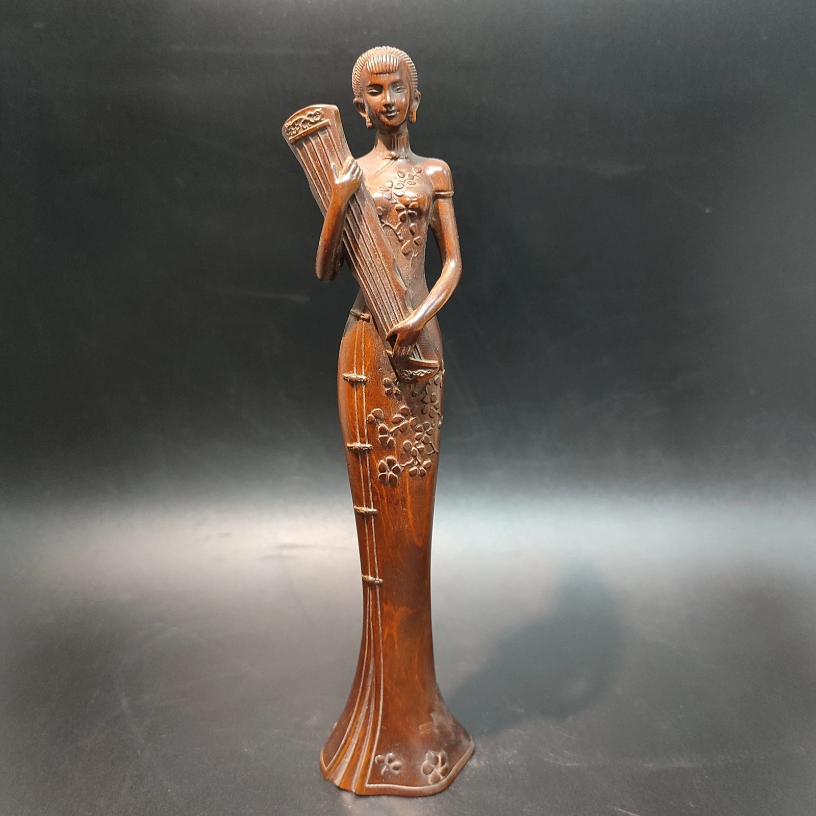 chinese carving wooden statue boxwood antique carved decorative sculpture decor statuette femme decoration