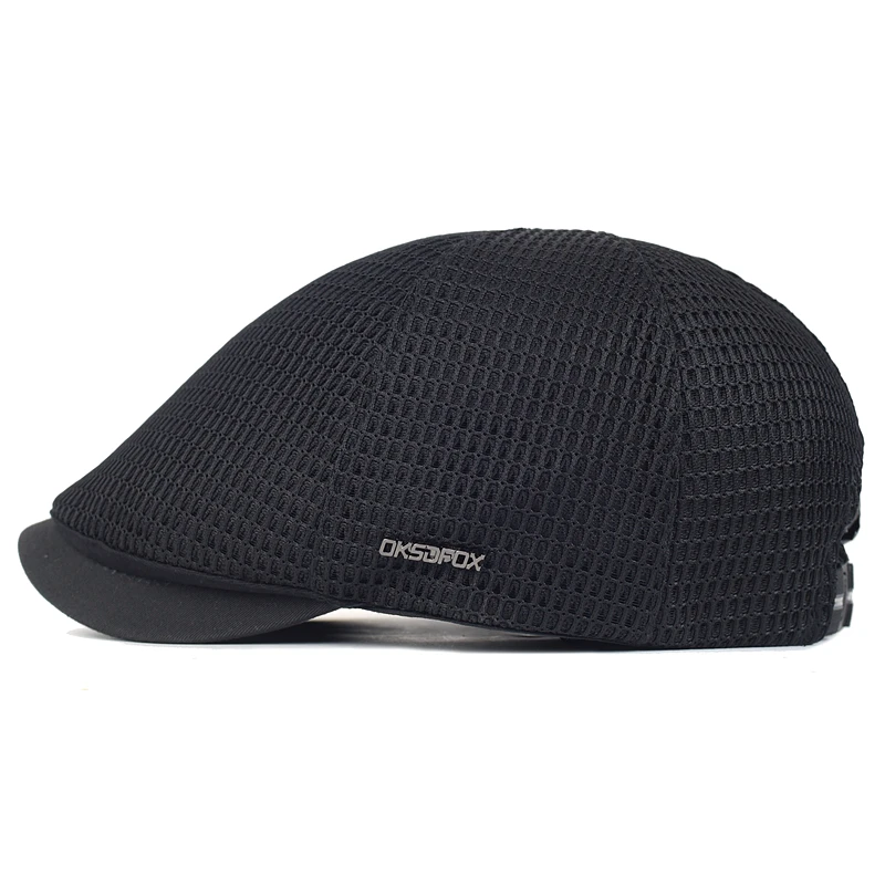 Gorros de malla para Hombre y mujer, Boina transpirable para exterior, sombrero de Golf, gorra plana Lisa informal, de moda, novedad de verano