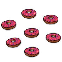 10pcs/lot Embroidered Donuts Patch Iron On Cartoon Sweet Food Appliqued DIY Stickers Garment Sewing Accessories Supplier
