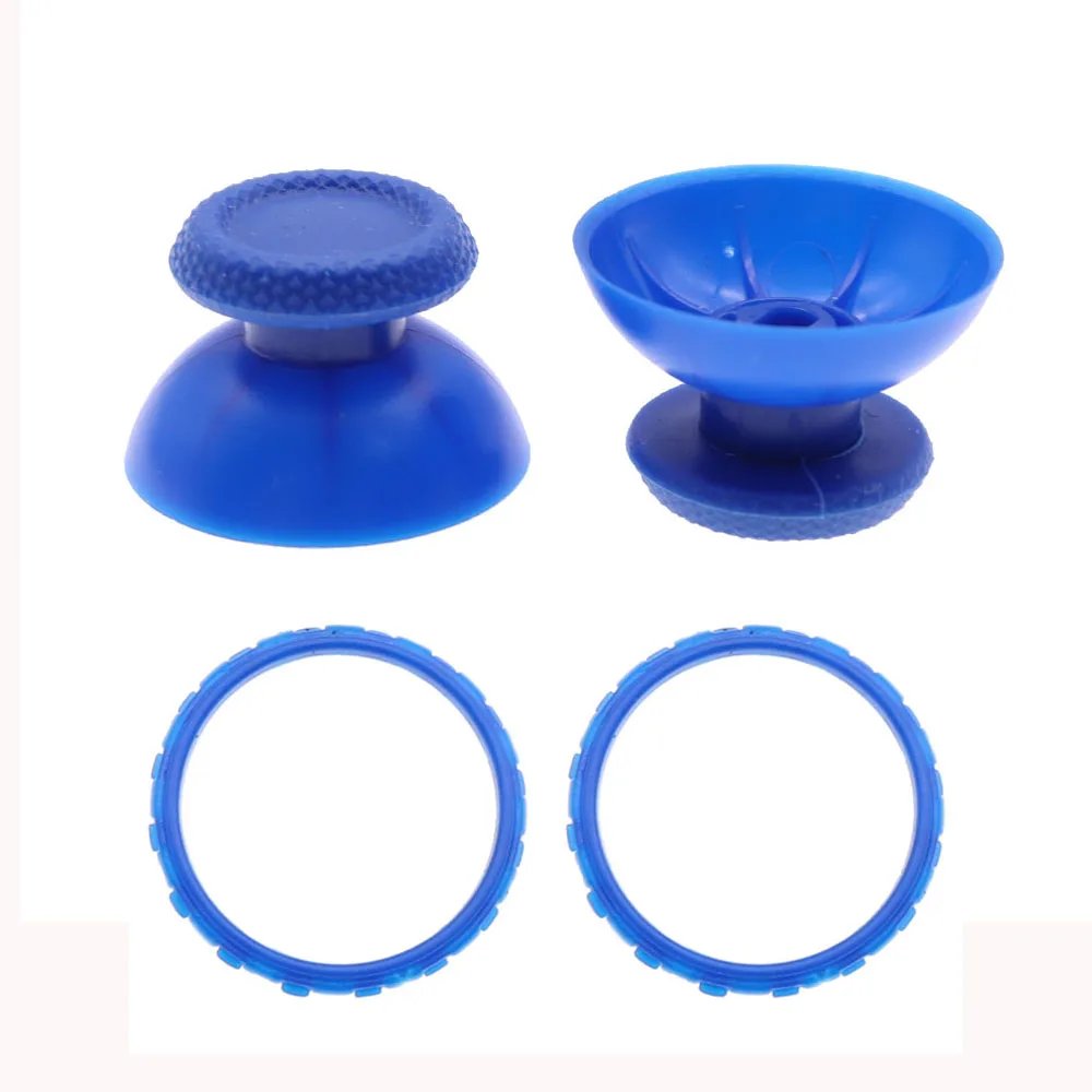1 مجموعة لسوني Dualsense 5 PS5 تحكم ثلاثية الأبعاد التناظرية غطاء الفطر Thumbstick غطاء عصا التحكم مع حلقات لهجة البلاستيك