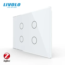 Livolo US Standard Smart Wifi Zigbee Wall Touch Light Switch,Wireless APP Control,Google Home,Alexa Voice Devices,VL-C904Z-11