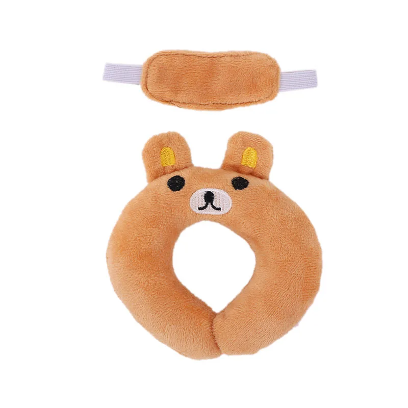 Doll  Clothes U Pillow Eye Mask  for 18 Inch Americian&43cm  Born  Baby Doll Daily Wear Cute Bear Sleeping Accessories