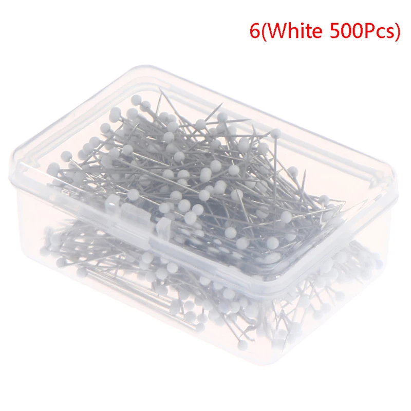 100/250/500Pcs Sewing Pins 38mm Pearl Ball Head Push Pins Straight Quilting Pins For Dressmaking Jewelry Decor DIY Sewing Tools