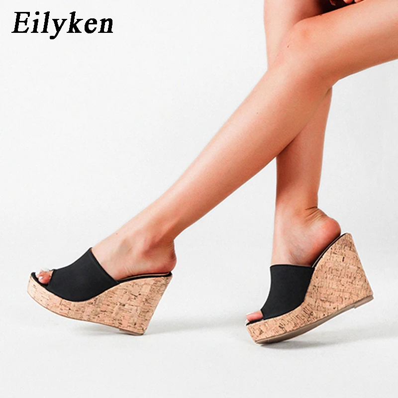 Eilyken 2024 New Summer Casual Cozy Platform Wedges Heels Slippers Ladies Fashion Open Toe Roman Women\'s Sandals Shoe Size 36-43