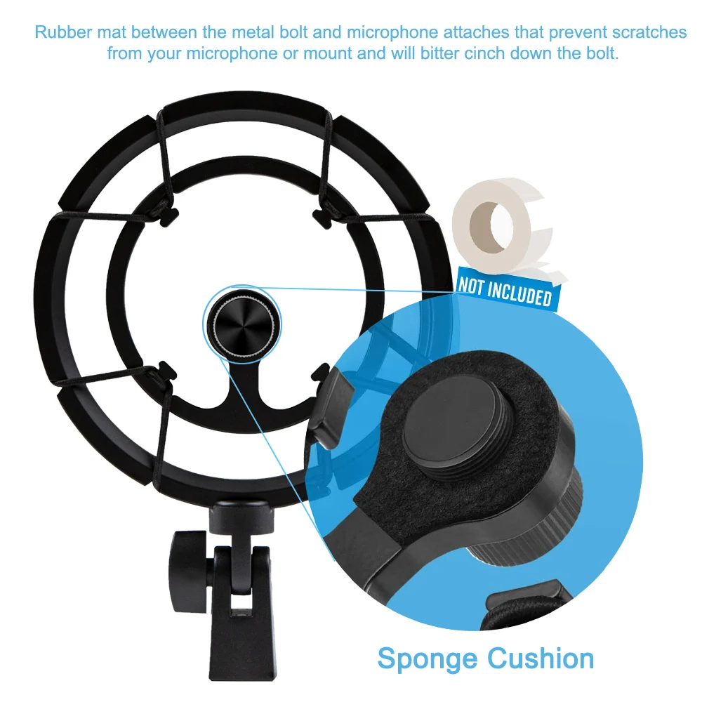 Mic Shock Mount dla niebieskiego mikrofonu najnowszy stop Shockmount redukuje wibracje i wstrząsy dopasowane ramię wysięgnika stojak mikrofonowy