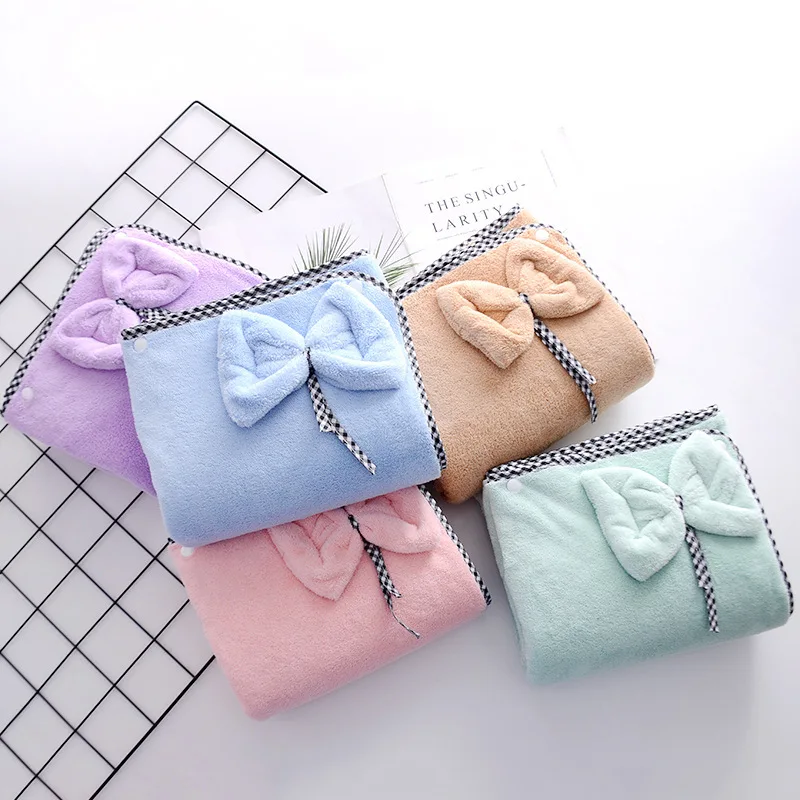 New Arrival Coral Fleece Sling Bath Towel Can Wear Thick Tube Top Bowknot Bath Skirt Cute and Sexy Bath Skirt Suit