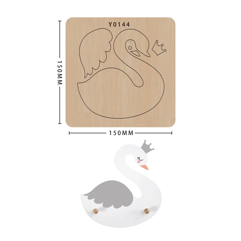 Cute Swan Wooden Cutting Die, DIY Crafts Decorations, Scrapbooking Cutting Die, Suitable for  Big Shot Machine