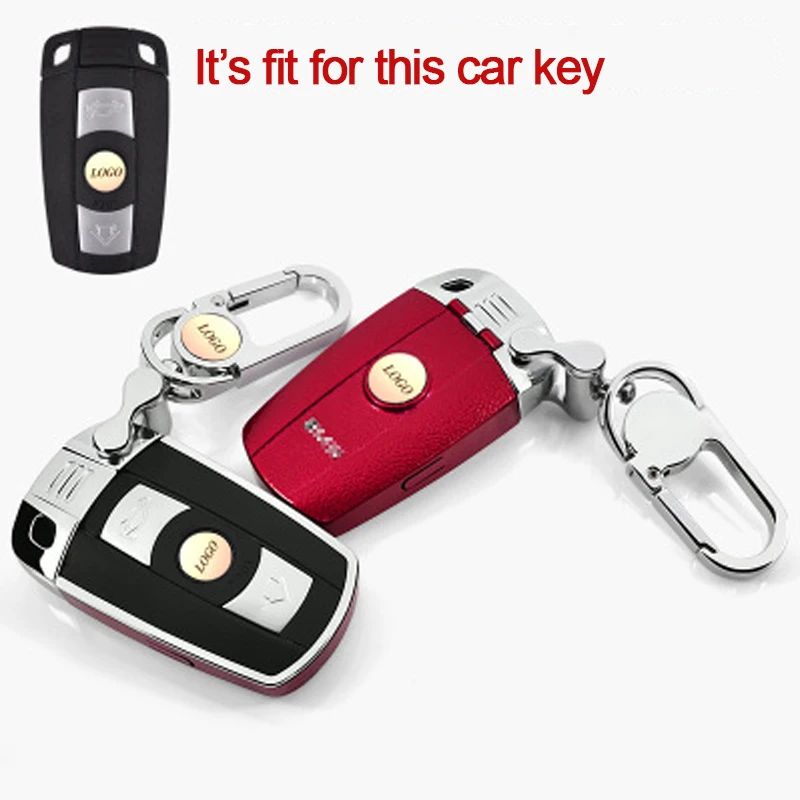 Car Key Case for BMW E90 E60 E70 E87 3 5 6 Series M3 M5 X1 X5 X6 Z4 Plug-in Key Style Car Key Cover Shell Key Chains