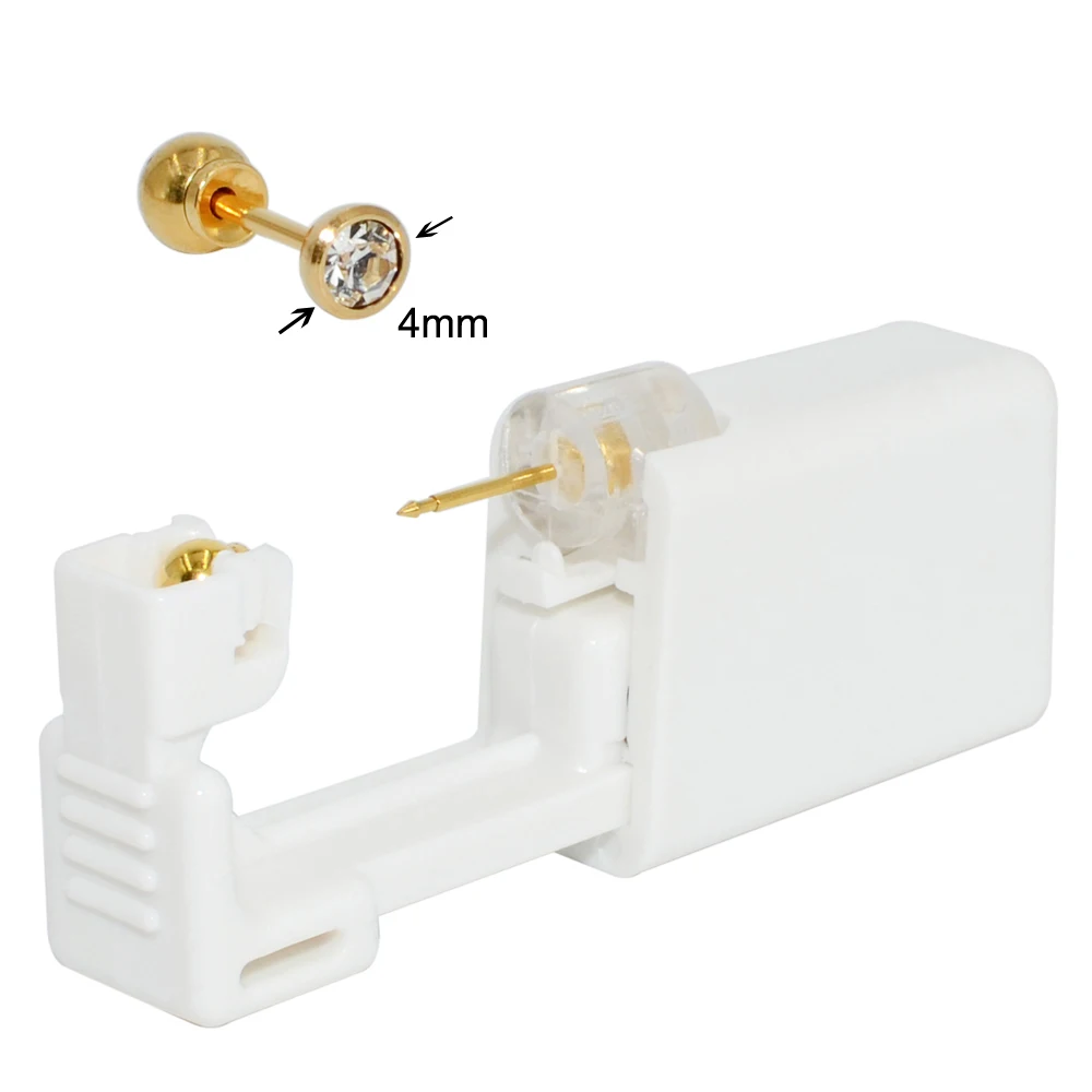 1PC 316L Chirurgisch Staal Oor Stud Wegwerp Steriele Piercing Stud met Veilige Bal Gesp Set Piercing Gun Body piercing Sieraden