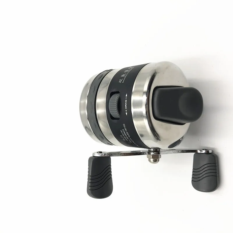 BL25 Fishing Reels for Slingshot Shooting Fish Use Dart Stainless Steel Metal Wheel Closed Fishing Wheel Spinning Fishing Reel