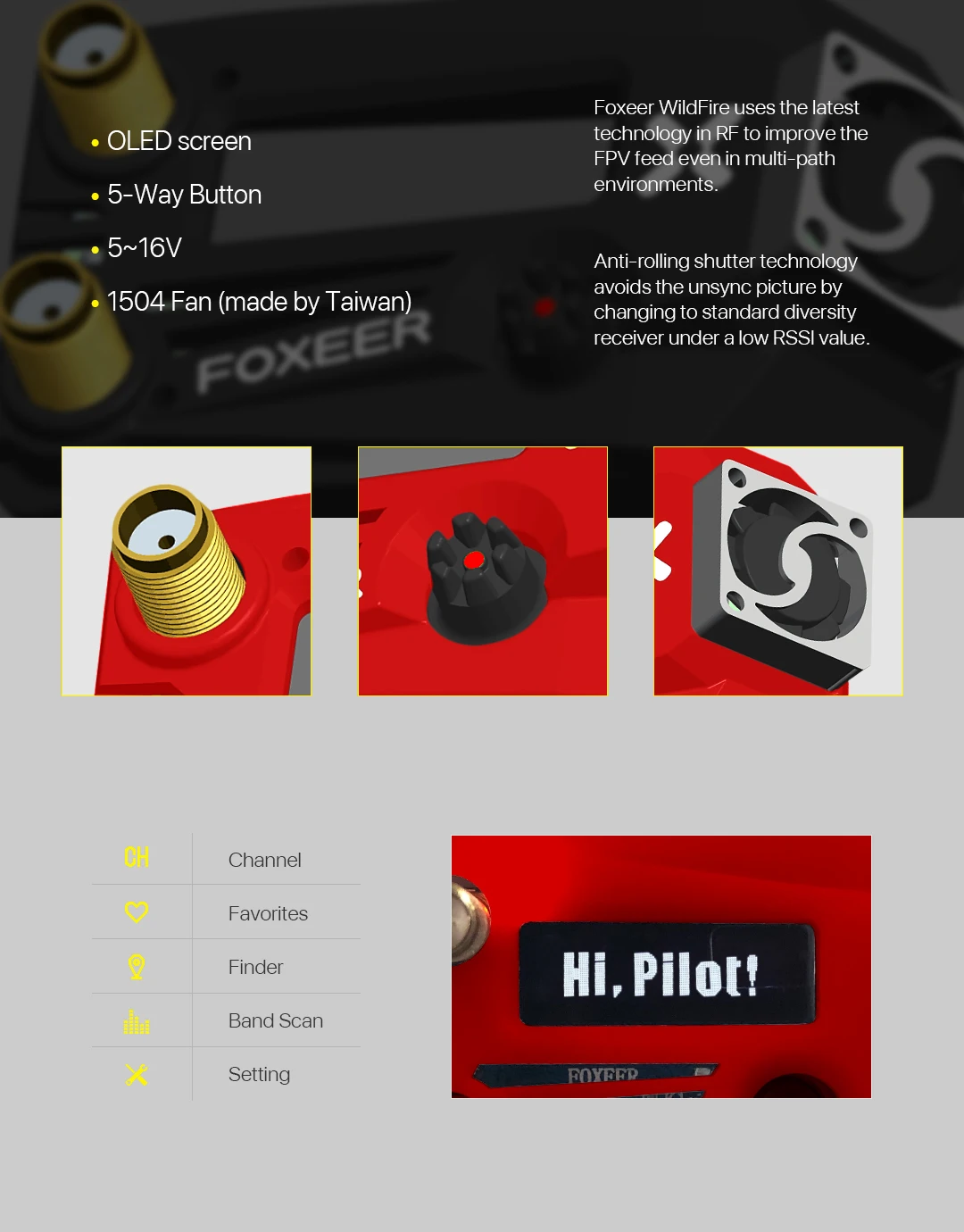 Foxeer Wildfire FPV Fatshark ゴーグル受信機 Foxeer Wildfire 受信モジュール レビュー【Fatshark FPV