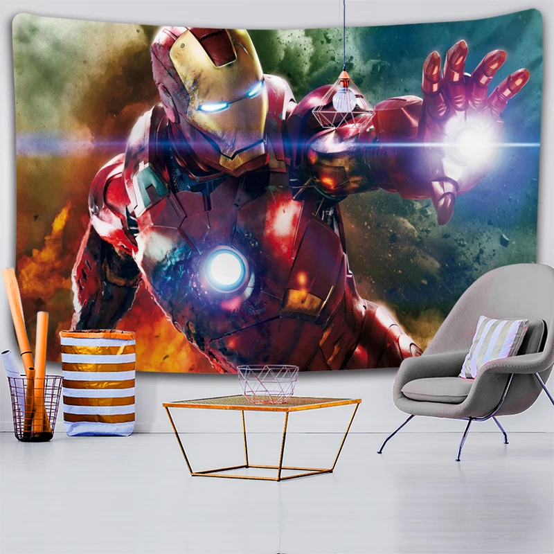 Steel Giant Anime Tapestry Hippie Home Furnishing Iron Decoration Wall Mount Boy Dormitory Wall Cloth Table Cloth Beach Yoga Mat