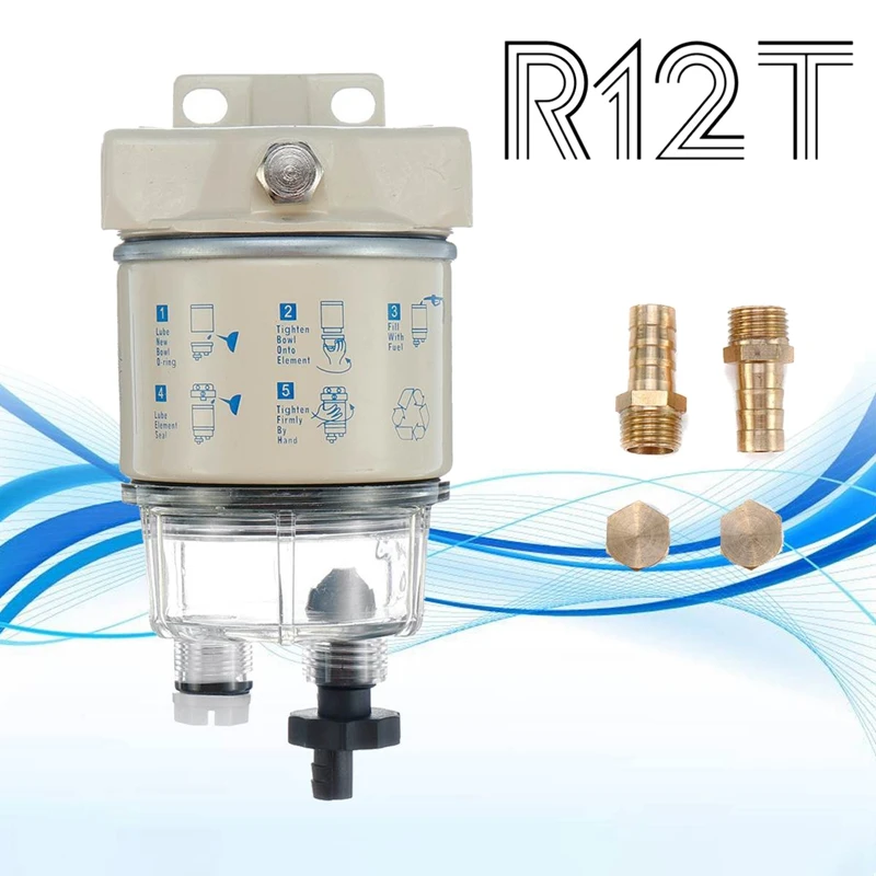 R12 R12S R12T Base Connections Fuel Water Separator Filter Engine for Racor 140R 120At S3240 Npt Zg1/4-19 Parts