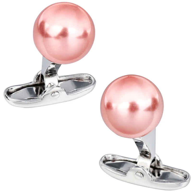 HAWSON Elegance Pearl Cufflinks for Men Fashion French Shirt Accessories Cuff Buttons High Quality With Box