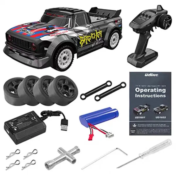 Rcドリフト車-LEDライト付き車,子供用,高速トラック,rcドリフト車,1:16