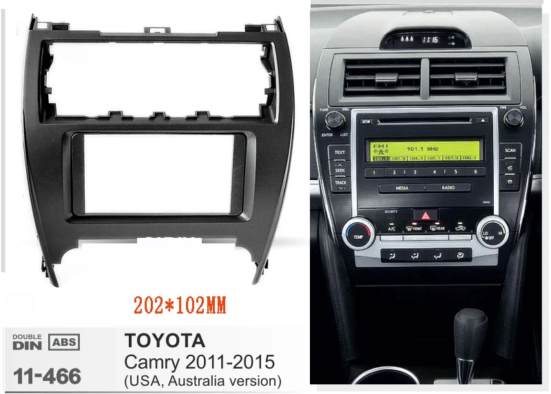 

2 Din Car Radio Fascia Frame Mount Refitting Kit Panel For TOYOTA camry USA 2012-2017 trim CD ABS Bezel Dash Surround