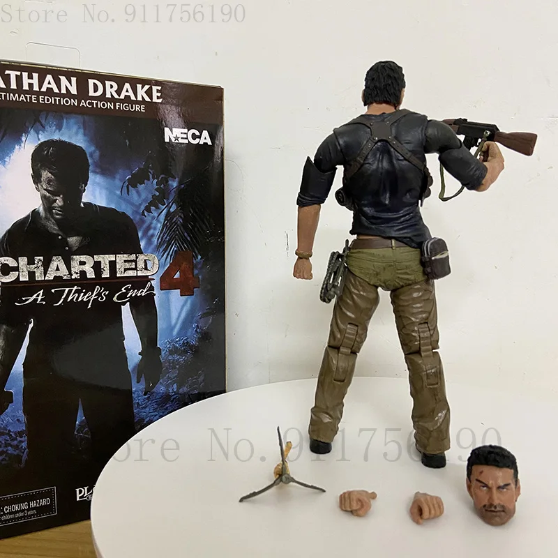 NECA 언지 4 도난의 끝 Nathan Drake 얼티밋 에디션 PVC 액션 피규어, 컬렉션 모델 장난감 17cm 생일 크리스마스 선물