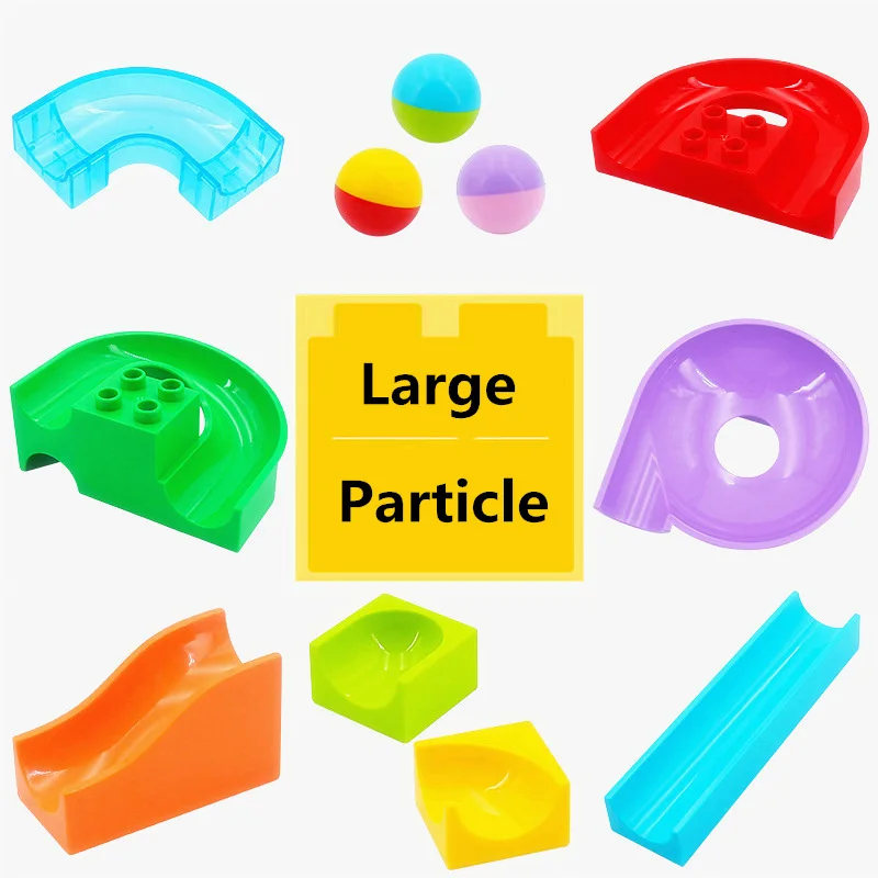 Large Particle Building Block Tube Track Ball Slide Bulk Parts Accessories Compatible with Brands Toys for Children Kids Gift