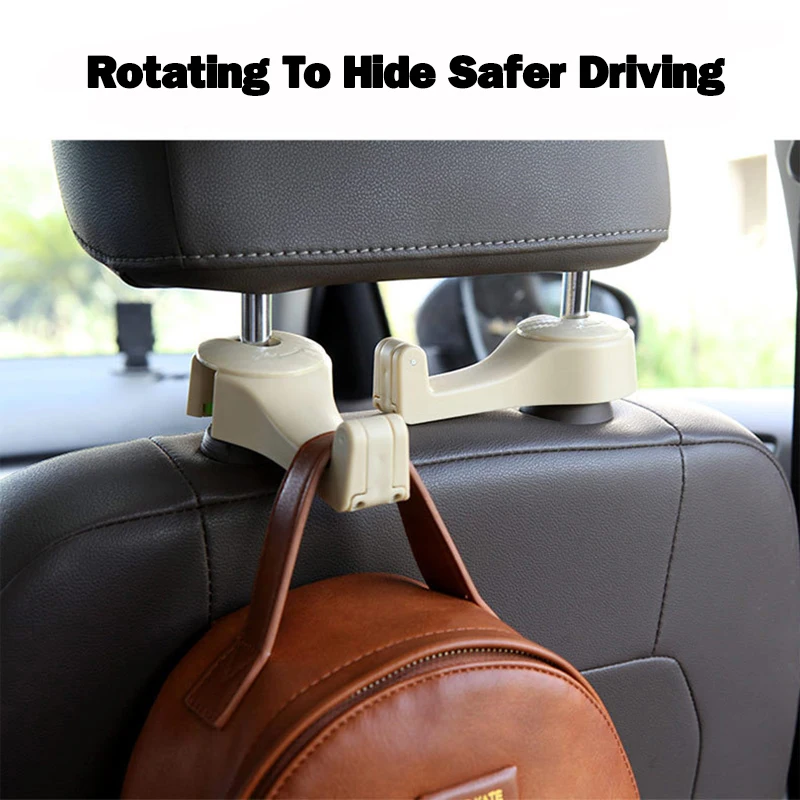 CHE03 سيارة متعددة الوظائف حامل هاتف المحمول هوك سيارة الإبداعية الخلفي مسند الرأس هوك قفل السيارة نوع حامل هاتف المحمول