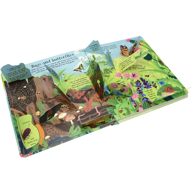 Engels Montessori 3D Usborne Look Inside Natuur Prentenboek Onderwijs Kinderen Kind Lezen Flappen Om Hard Cover Board Boek te tillen