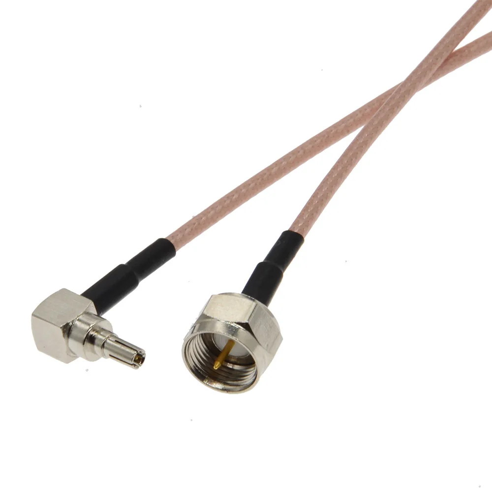 Cabo extensor de antena 2 argolas, conector macho para crc9, antena de extensão 3g