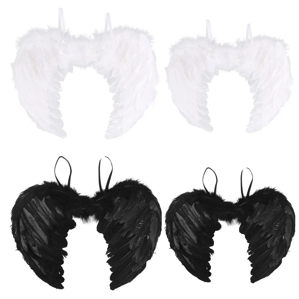 Fairy Angel Wings Real Feather Wings Dance Party Cosplay Kostuum Stage Show Props Fancy Dress Masquerade Carnaval Accessoires