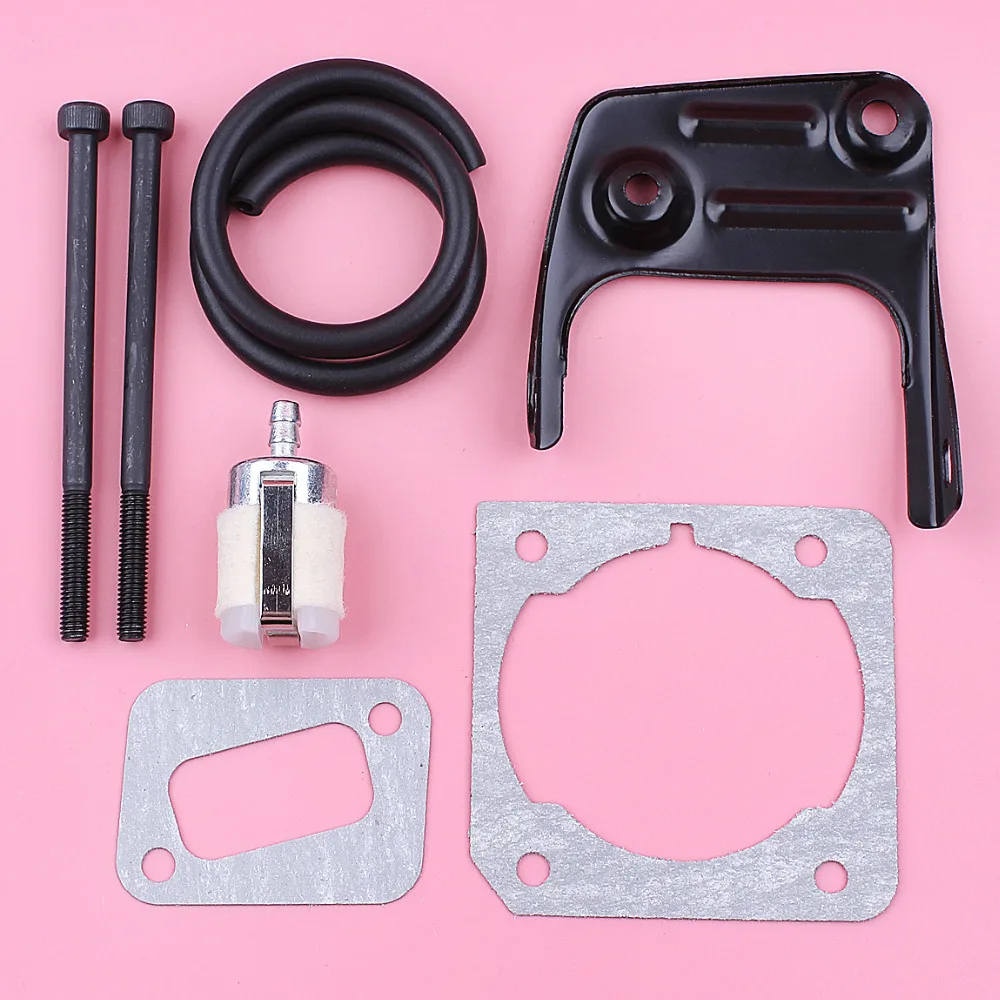 Exhaust Muffler Bolt Bracket Gasket For Husqvarna 340 345 346XP 350 353 Fuel Filter Line Kit Chainsaw Replace Spare Tool Part