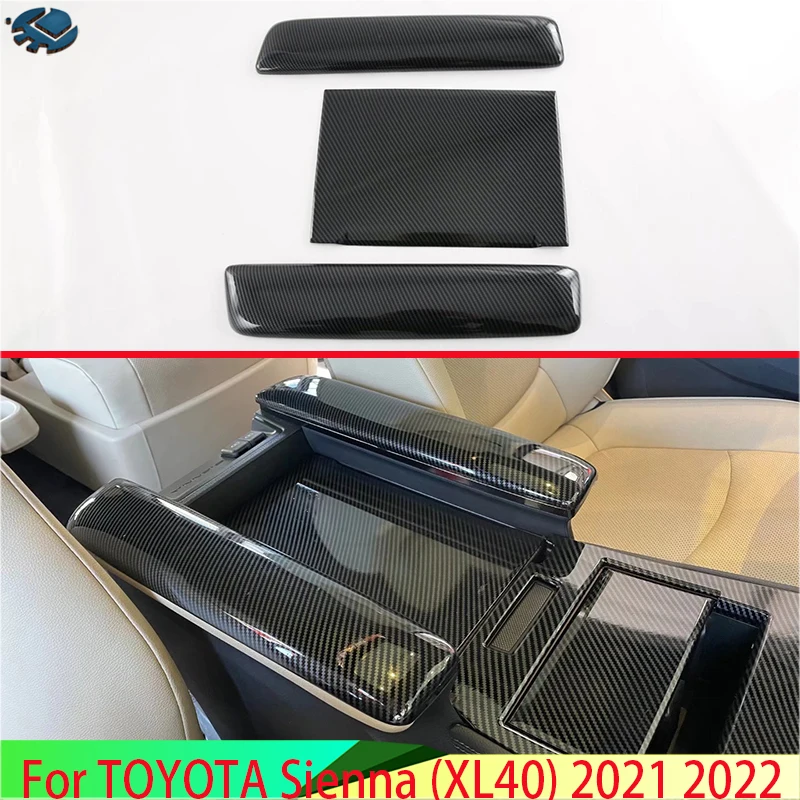 

For TOYOTA Sienna (XL40) 2021 2022 Car Accessories Carbon Fiber Style Handrail decoration with decorative cover