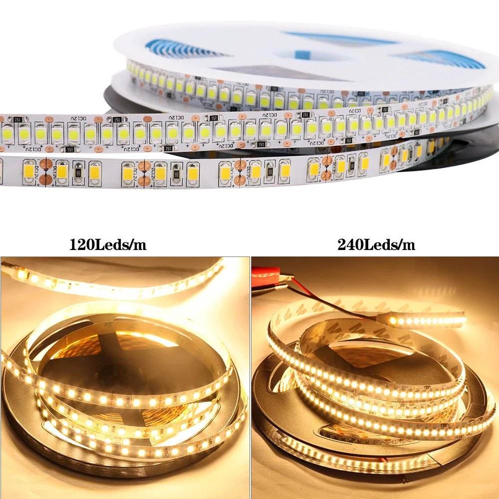 5M 600 LED Strip Light 12V 2835 5054 LED Ribbon Diode Waterproof 120Leds/m Super bright Flexible LED Stripe Under Cabinet Light