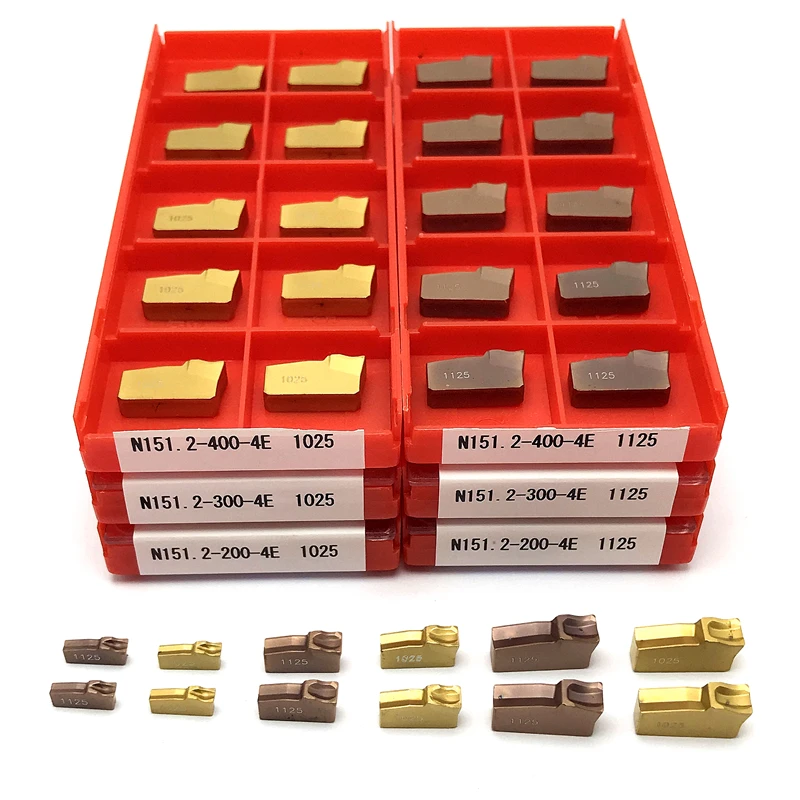 10 Pcs Metal Parts N151.2 200 300 400 4E 1025 1125 Carbide Inserts Milling Cutting Tool Indexable Cutter N 151.2