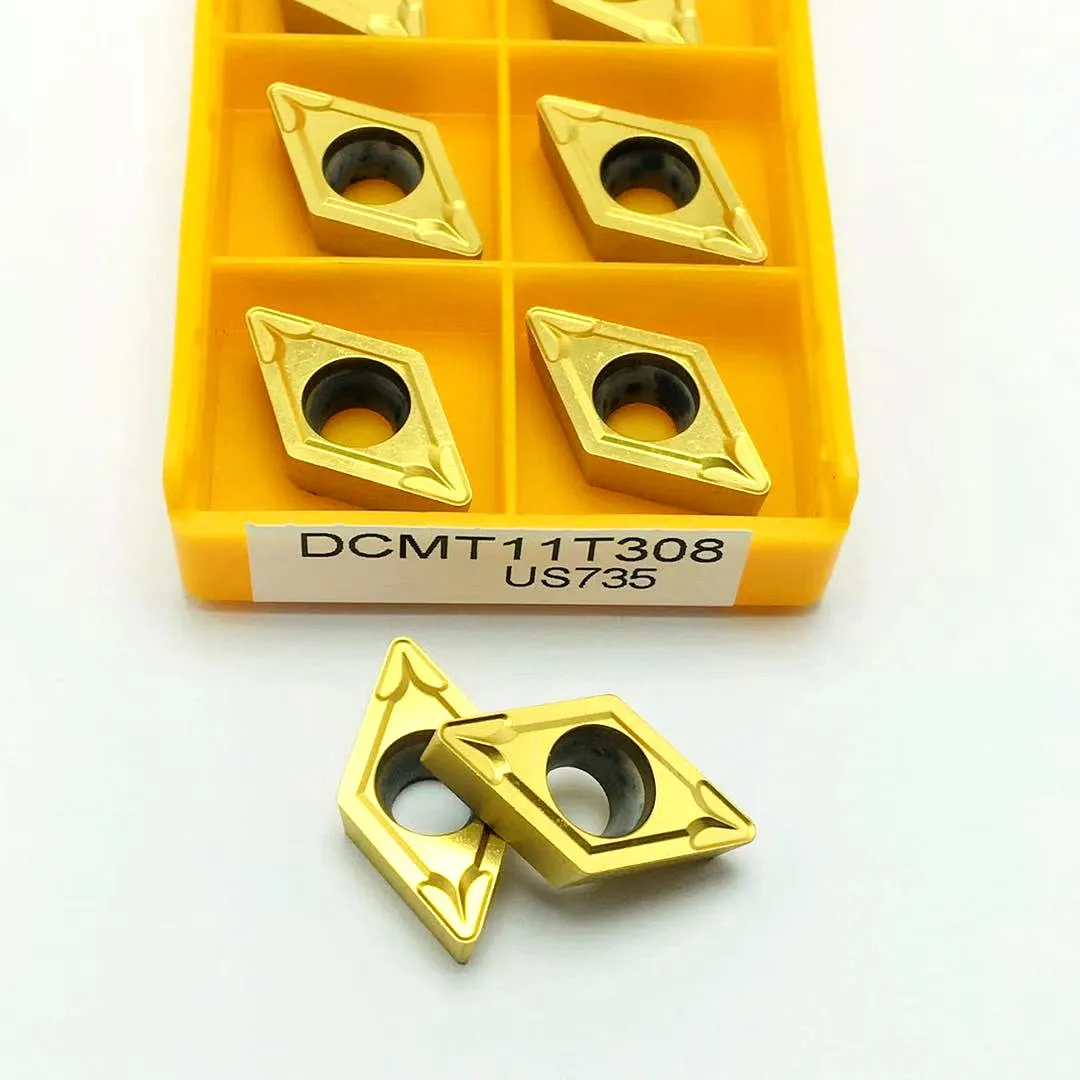 DCMT070204 DCMT11T304 DCMT11T308 di alta-qualità parti tornio utensili CNC utensili di tornitura esterni girando lame lame in metallo duro