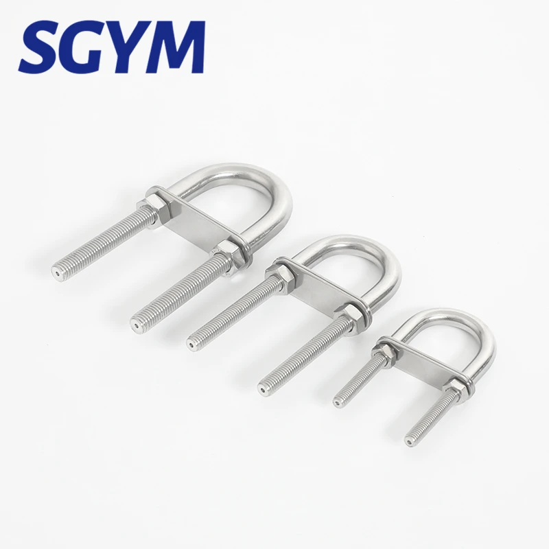 1 sztuk M4 M5 M6 M8 M10 M12 ze stali nierdzewnej 304 Marine Rigging Bow/Stern Eye u-bolt na sprzęt do łodzi części łodzi srebrny — zdjęcie 5