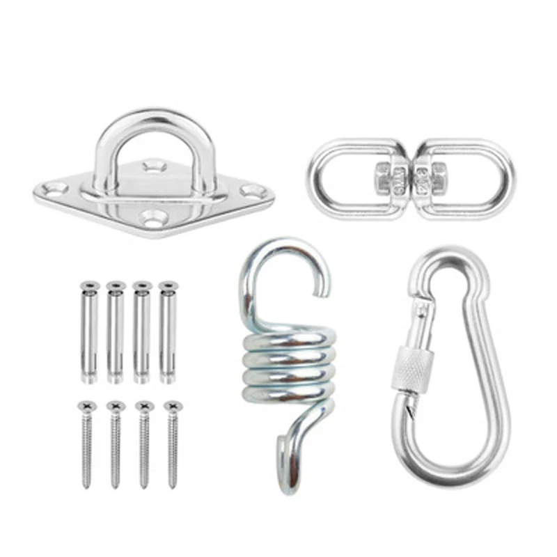 

Hammock Chair Ultimate Hanging accessories Kit 500 LB Capacity Hammock Spring,Swivel Hook, and Ceiling Hammock Mount