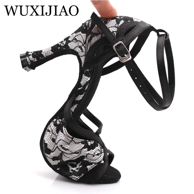 WUXIJIAO ladies shoes Jazz sneakers high heel dance shoes with rhinestones Latin dance shoes