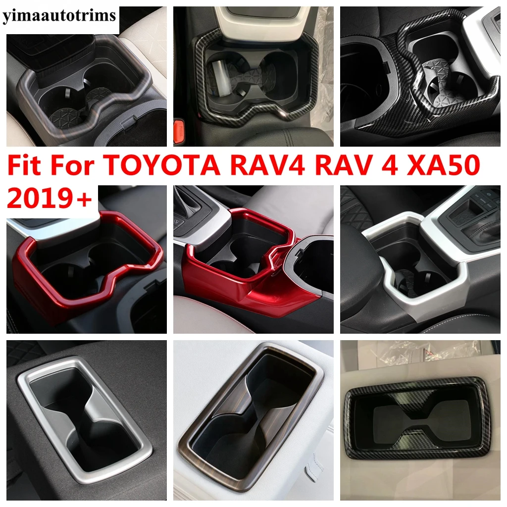 

Car Central Control Front Water Cup Holder Panel Frame Decoration Cover Trim Accessories For TOYOTA RAV4 RAV 4 XA50 2019 - 2024