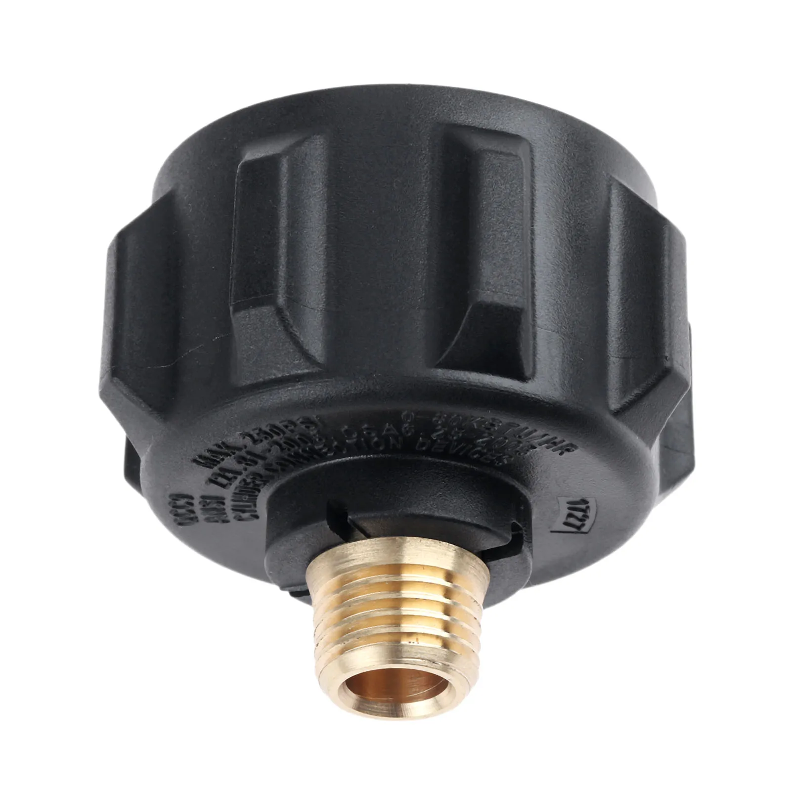 Solid Brass QCC1 Propane Adapter Gas Regulator Valve 1/4 Inch Male Pipe Thread for Propane Gas