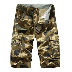 Camouflage Cargo Shorts Men 2024 New Mens Casual Shorts Loose Cotton Work Short Pants Man Plus Size 29-40