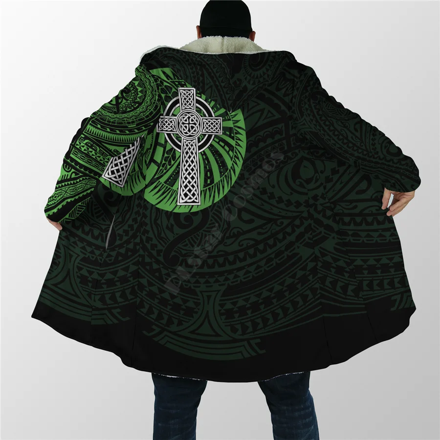 Manga Flower Puerto Rico Cloak 3D All Over Printed Hoodie Cloak for Men Women Winter Fleece Wind Breaker Warm Hood Cloak