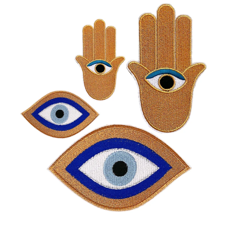 Wholesale Patches Eye BadgeS Hand Embroidery patches  DIY Apparel Accessories  Sewing Supplies  Iron on patches