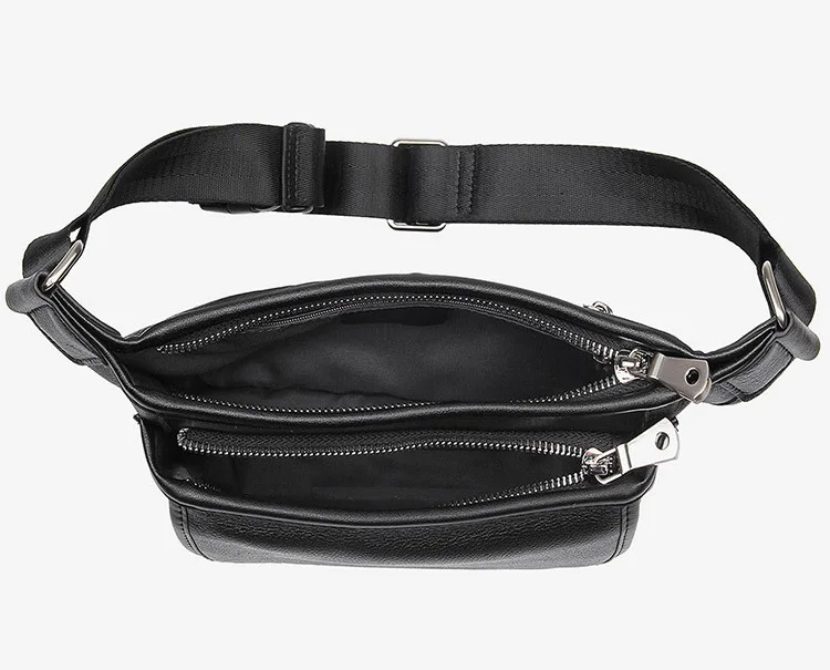 MAHEU Men\'s Leather Waist Bag Vintage Real Leather Small Male Fanny Pack Belt Waist Pack with Shoulder Strap Phone Belt Pouch