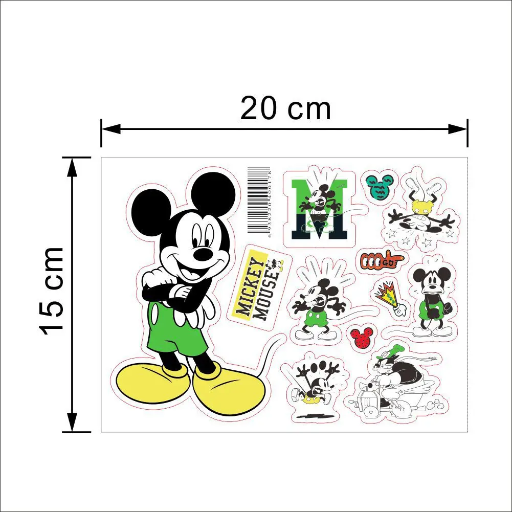 HOT 3D Cartoon Mickey Minnie Mouse baby home decals wall sticker vinyl stickers for kids rooms decoration baby favorite posters