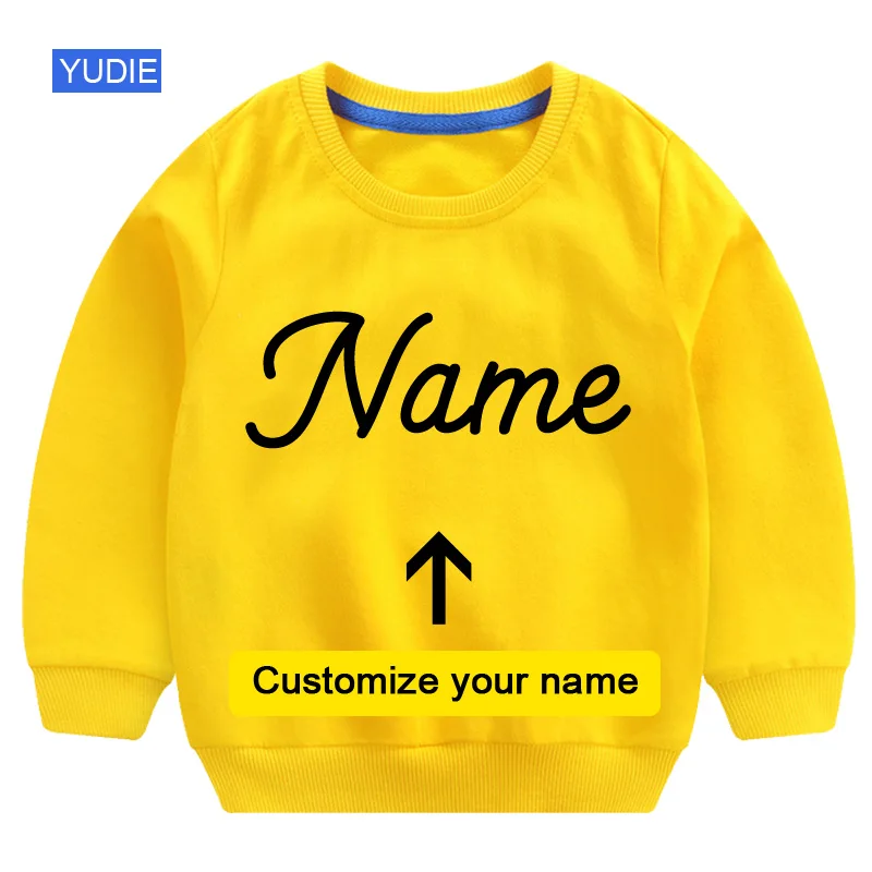 Kids Sweatshirts Customize Your Name Design Toddler Baby Boys Hoodie Cool Birthday Clothing Little Girl Fall Clothes Children\'s