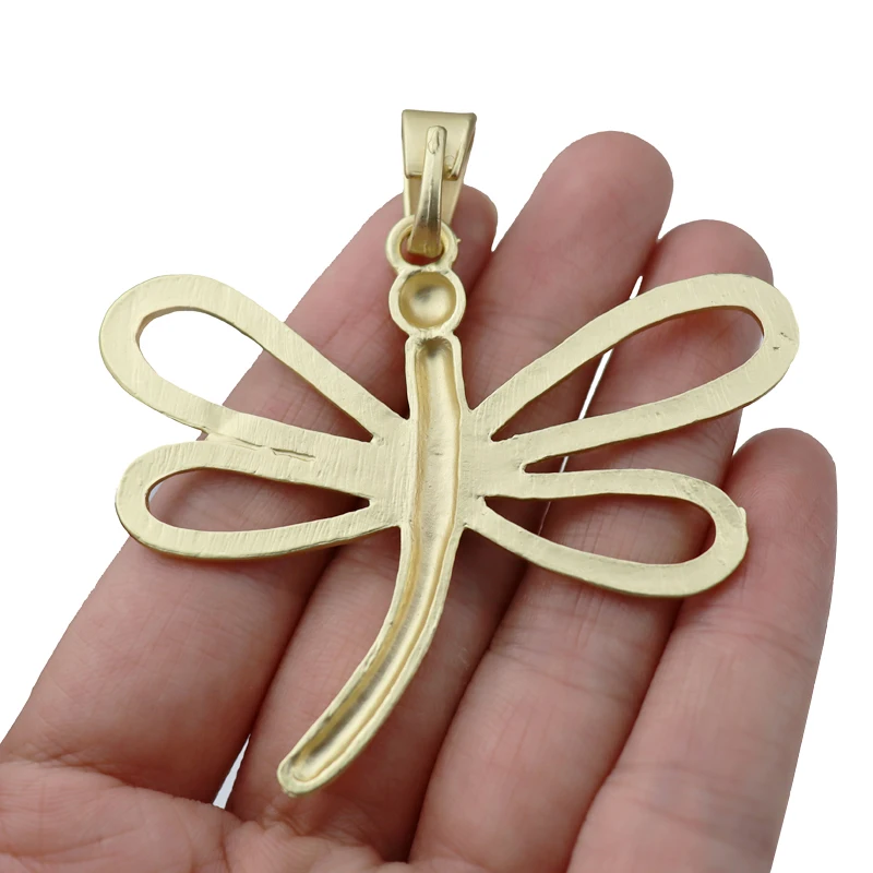 1 x Matt Gold Color Bohemia Large Dragonfly Charms Pendants for DIY Necklace Jewelry Making Findings 68x66mm