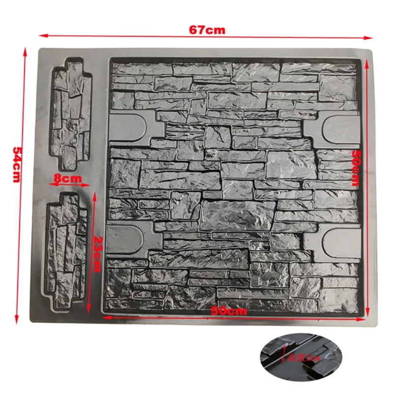 Moldes de hormigón para pared, casa de jardín, azulejos de piedra, molde de piedra, creador de ladrillos de cemento, molde de casa pequeña para azulejos