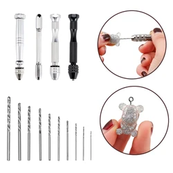 Juego de Herramientas de moldes de resina UV, taladro de mano de Metal, herramienta de joyería hecha a mano con tornillo de perforación de 0,8mm-3,0mm para fundición de resina