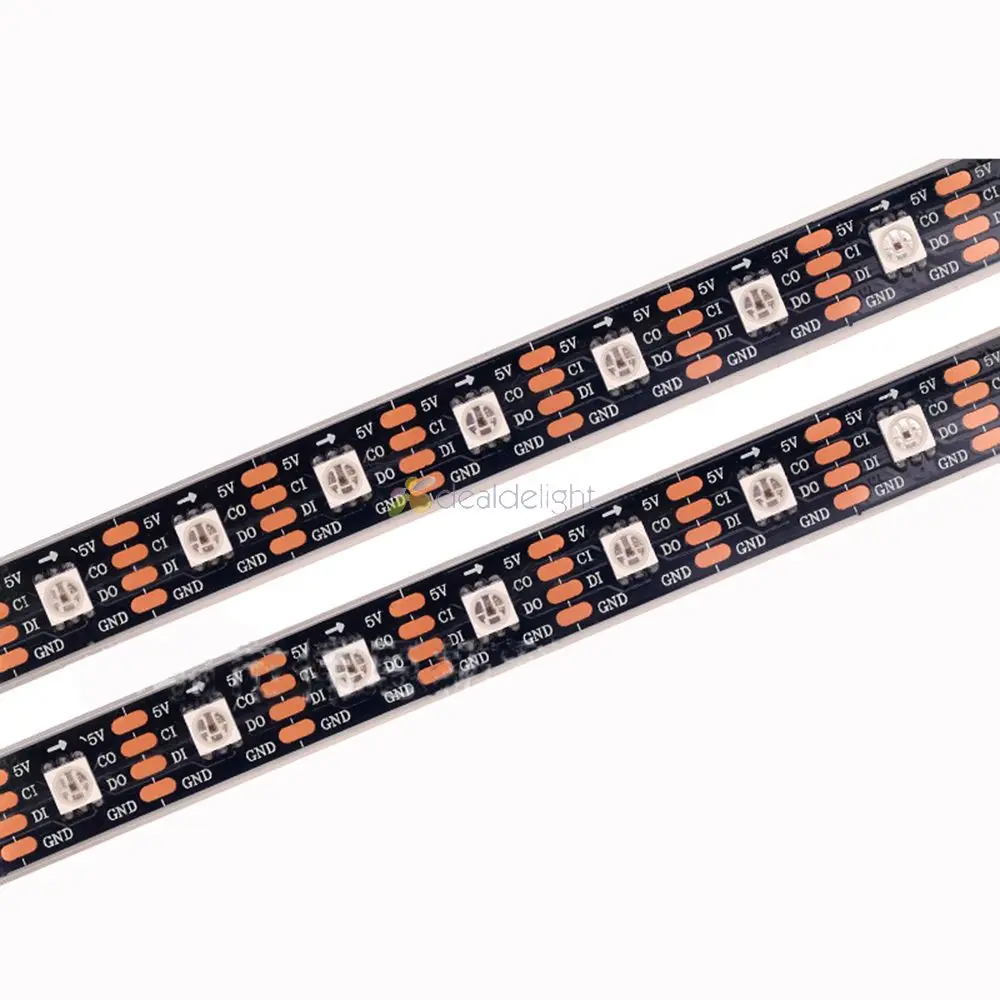 High Speed HD107S RGB digital led strip 30/60/144 Led/m Addressable RGB LED Flexible Strip Double data Transmission DC5V