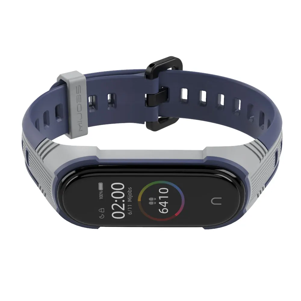 Ремешок силиконовый для Xiaomi Mi Band 7, браслет для Mi Band 6 Mi Band 5 4 3 Amazfit Band 5