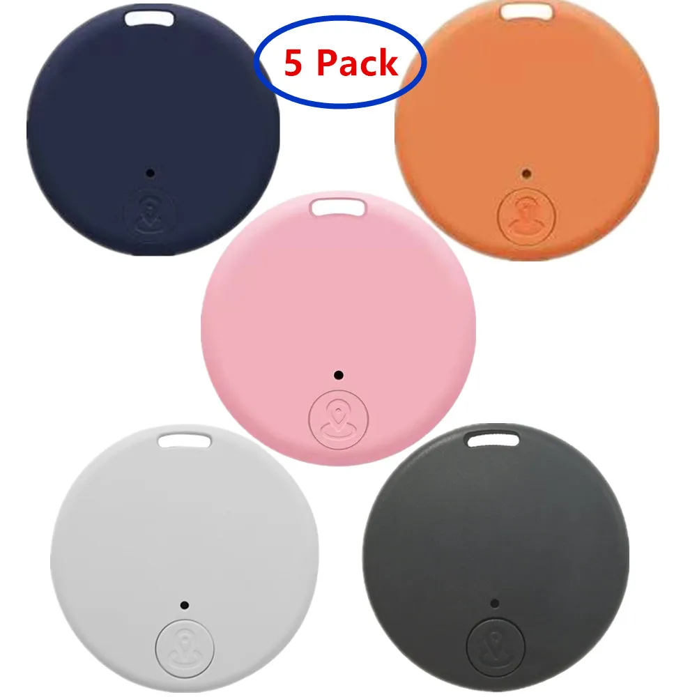 5 Pack GPS Tracker Two-way Search Anti-lost Alarm Reminder Child Bag Wallet Key Finder BLT Locator Wireless Bluetooth Tracker